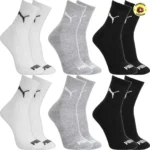 Kit 6 Pares Meias Puma Cano Médio Atoalhada