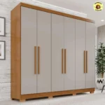 Guarda-roupa Casal 6 Portas Cinamomo/offwhite