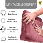 Cobertor Queen Manta Microfibra Toque Aveludado
