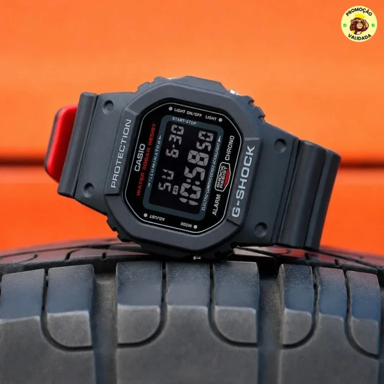 Relógio Casio G-Shock DW-5600 Preto/Vermelho