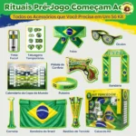 Kit Torcedor Brasil Copa do Mundo 2026 – 12 Peças
