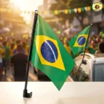 Bandeira do Brasil Janela Carro 30x45cm Haste