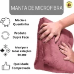Cobertor Queen Manta Microfibra Fleece - Blush
