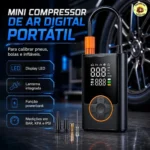 Compressor Portátil Digital com Visor Pneu