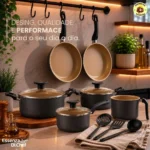 Conjunto Panelas Antiaderente 10 Peças Teflon