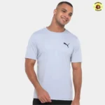 Camiseta Puma Logo Poly Masculina Cinza M