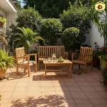 Conjunto Jardim Madeira Eucalipto 4P Mesa