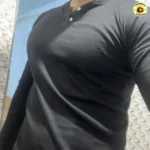 Kit 3 Camiseta Henley Masculina Slim Manga Longa