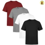 Kit 4 Camisetas Masculinas Lisa 100% Algodão
