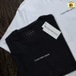 Camiseta Calvin Klein Masculina Front Logo Preta