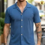 Camisa Slim Eco com Botões de Madeira
