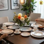 Aparelho De Jantar E Chá/café 20 Peças Vidro Branco