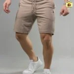 Kit 2 Bermudas Preta e Caqui Casual