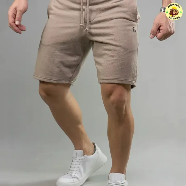 Kit 2 Bermudas Preta e Caqui Casual