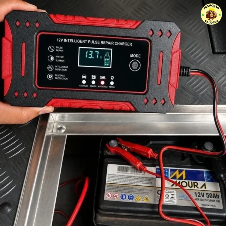 Carregador Bateria Automotiva Portátil 12V 6A