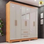 Guarda-roupa Casal Espelho 6 Portas 2 Gavetas