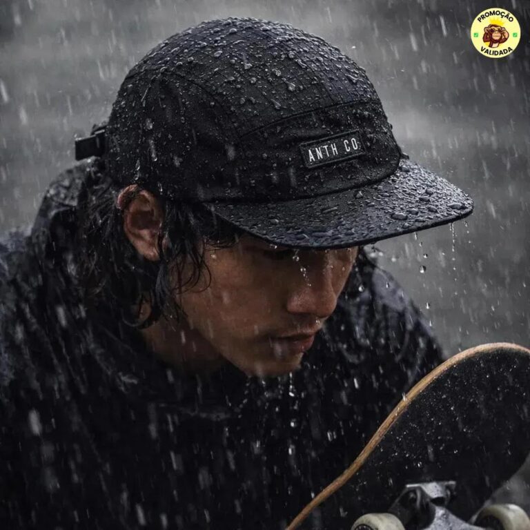 Boné Anth Co Aba Reta Five Panel Strapback