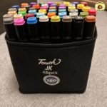 Kit Estojo Canetas Touch Ponta Dupla 48 Cores