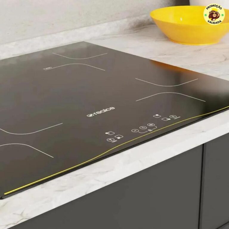 Cooktop Indução 4Bocas Turbo Touch Preto